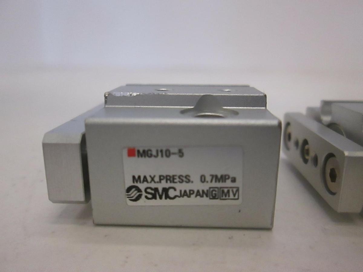 Used SMC, Mini Guide Rod Cylinder, MGJ10-5 (1) and MGJ6-6-F8BL-61 (2), Used