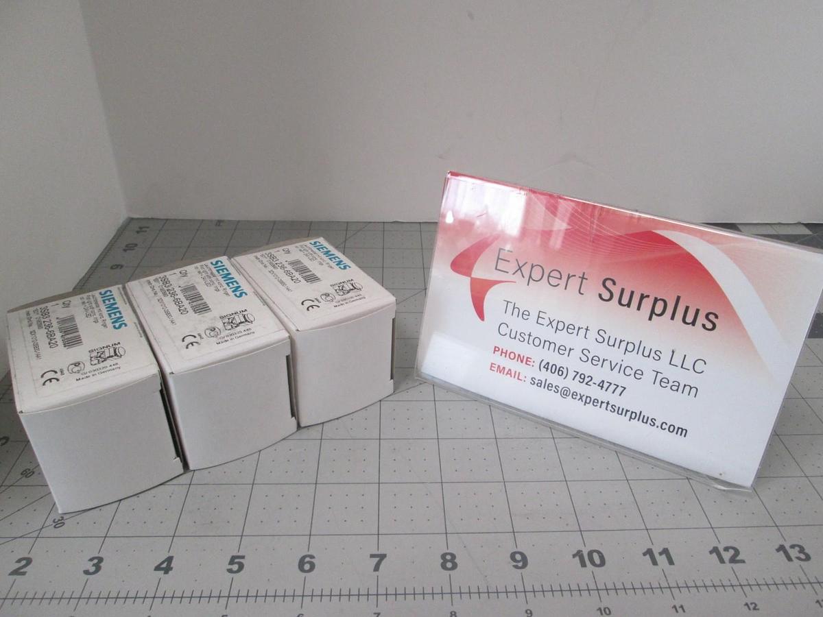 Siemens, 3SB3 236-6BA20, Red Pilot Light Indicator, New, Lot of 3