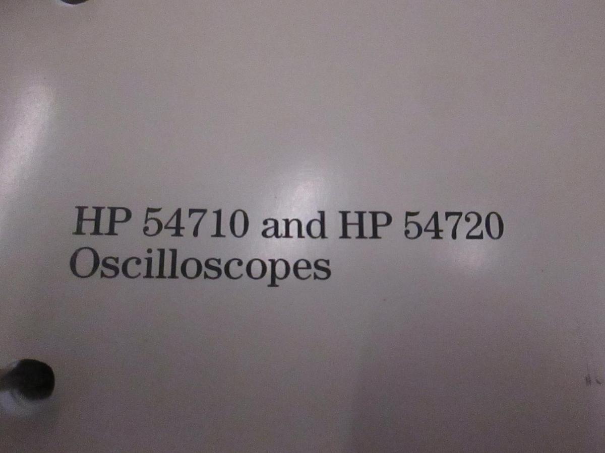 Used HP 54710 and 54720 Oscilloscopes Programmer's Reference, Used
