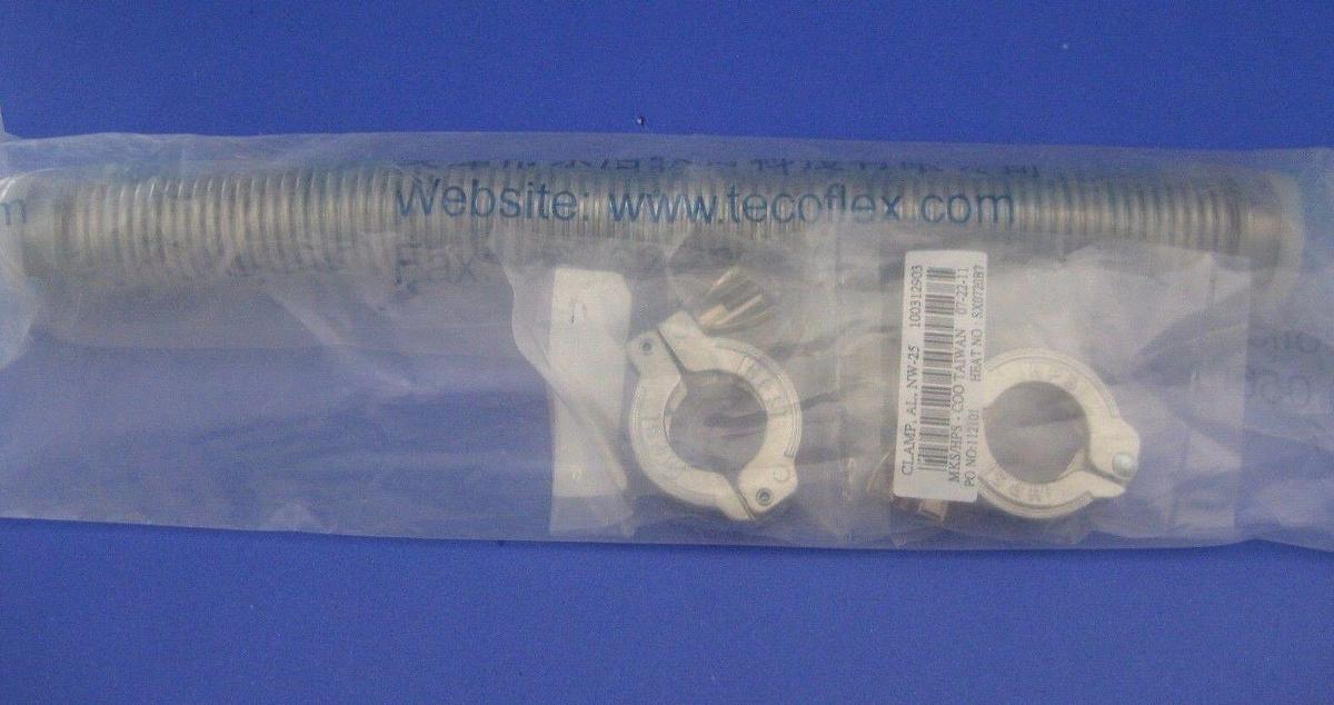 Used 16.5 inch NW-25 Stainless Steel Flexible Hose Kit with HPS Clamps centering ring