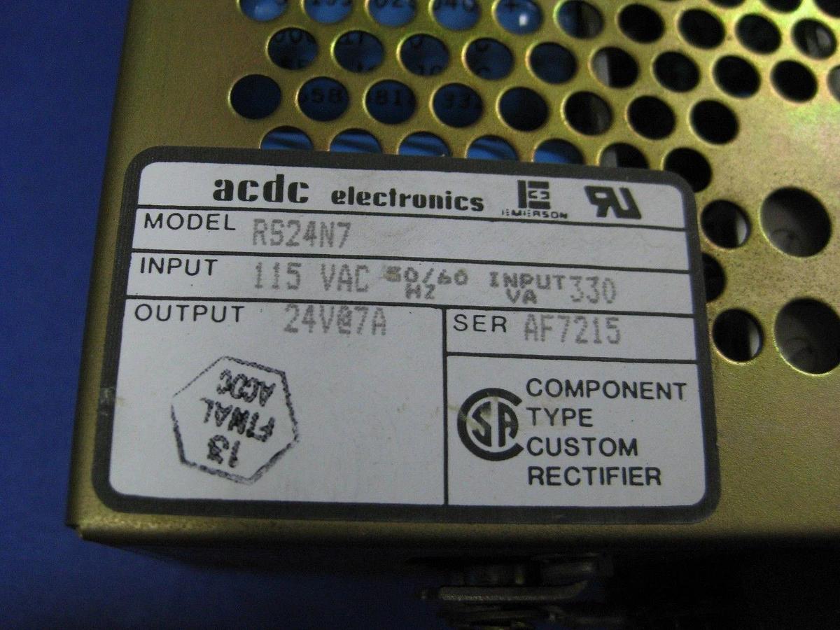ACDC Electronics RS24N7 Power Supply, 115 VAC Input, Used
