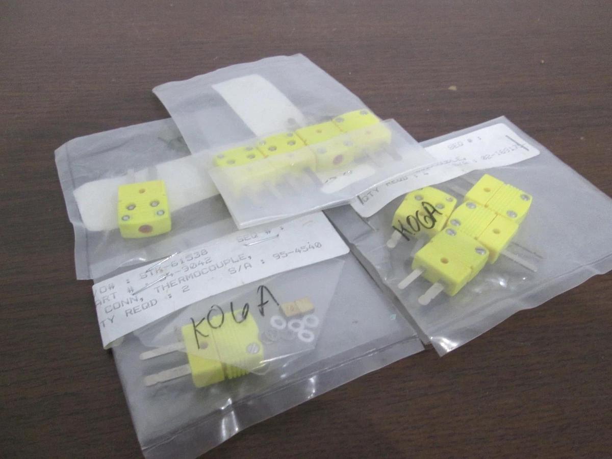 Used Omega, Type K, Quick Disconnect Male Thermocouple Connector, Used, Lot of 10