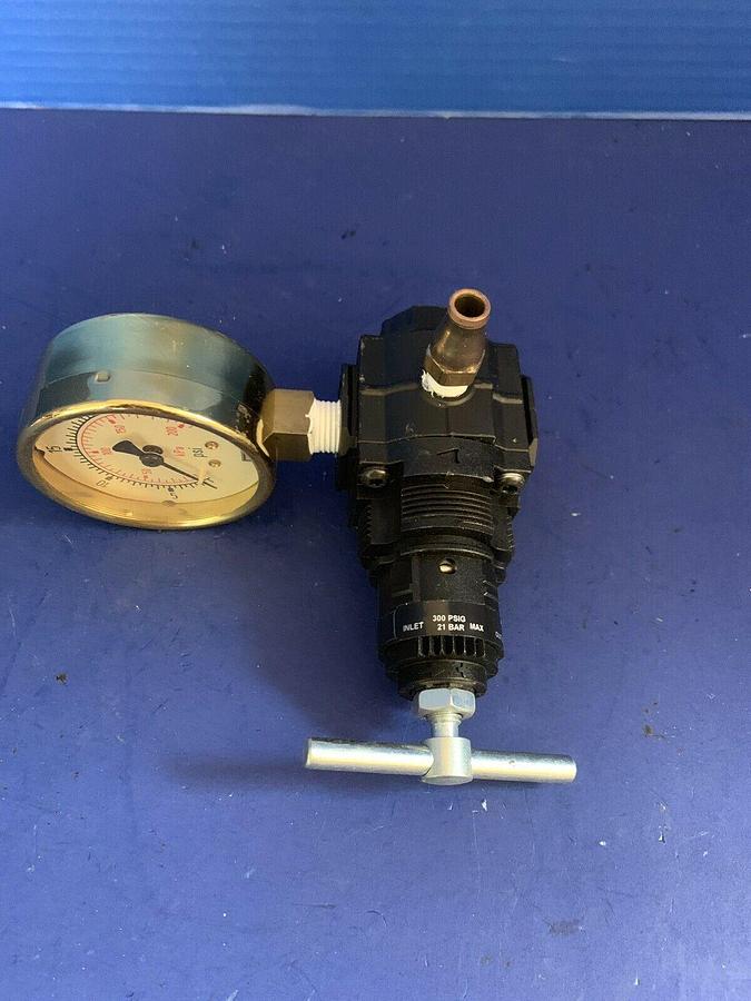 Used Norgren R72G-2AT-RMG Pneumatic Regulator w/ Gauge, Used