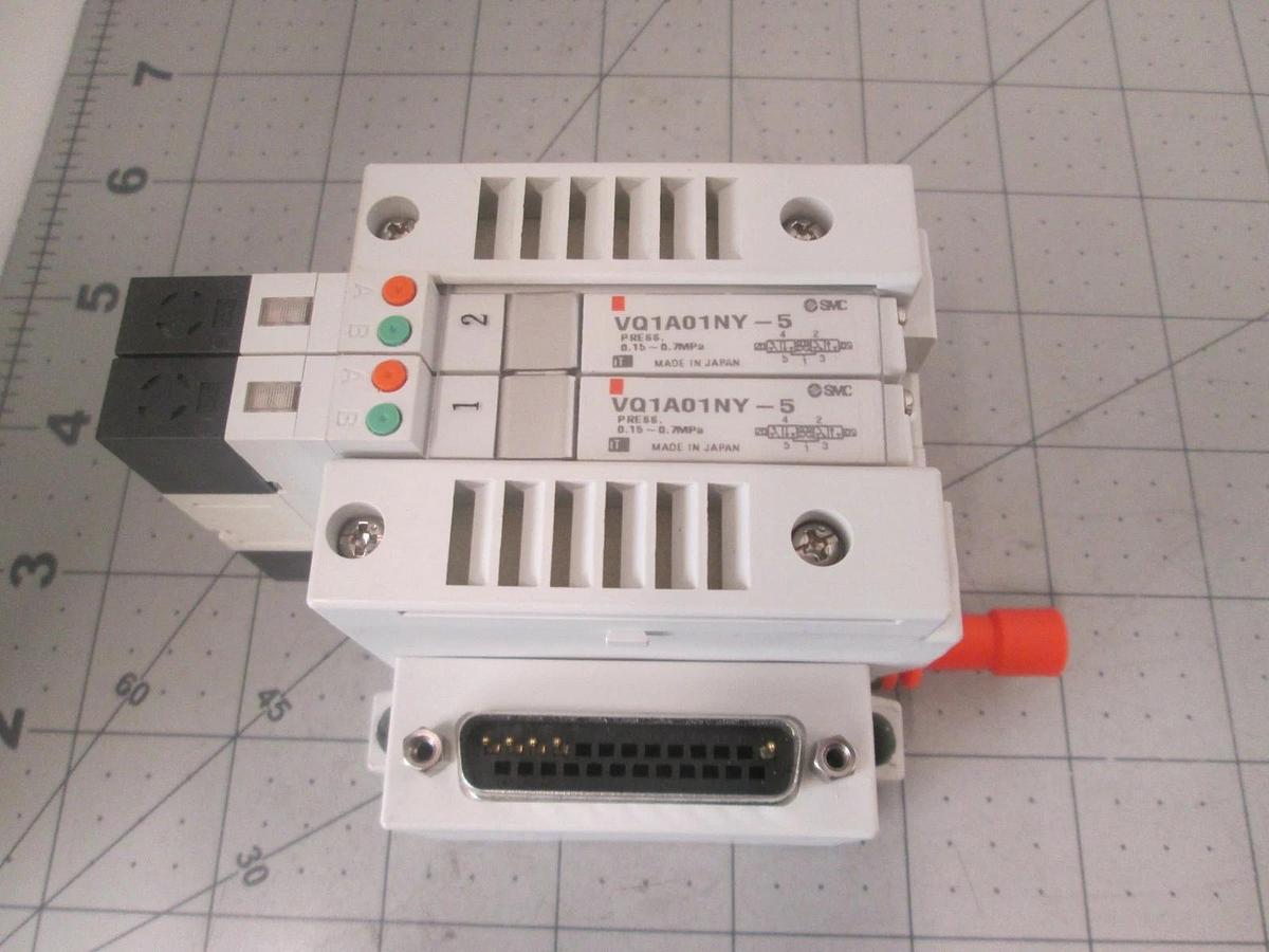 SMC, Pneumatic Valve Assy,VV5Q11-02-DA10203 & VQ1A01NY-5, Used