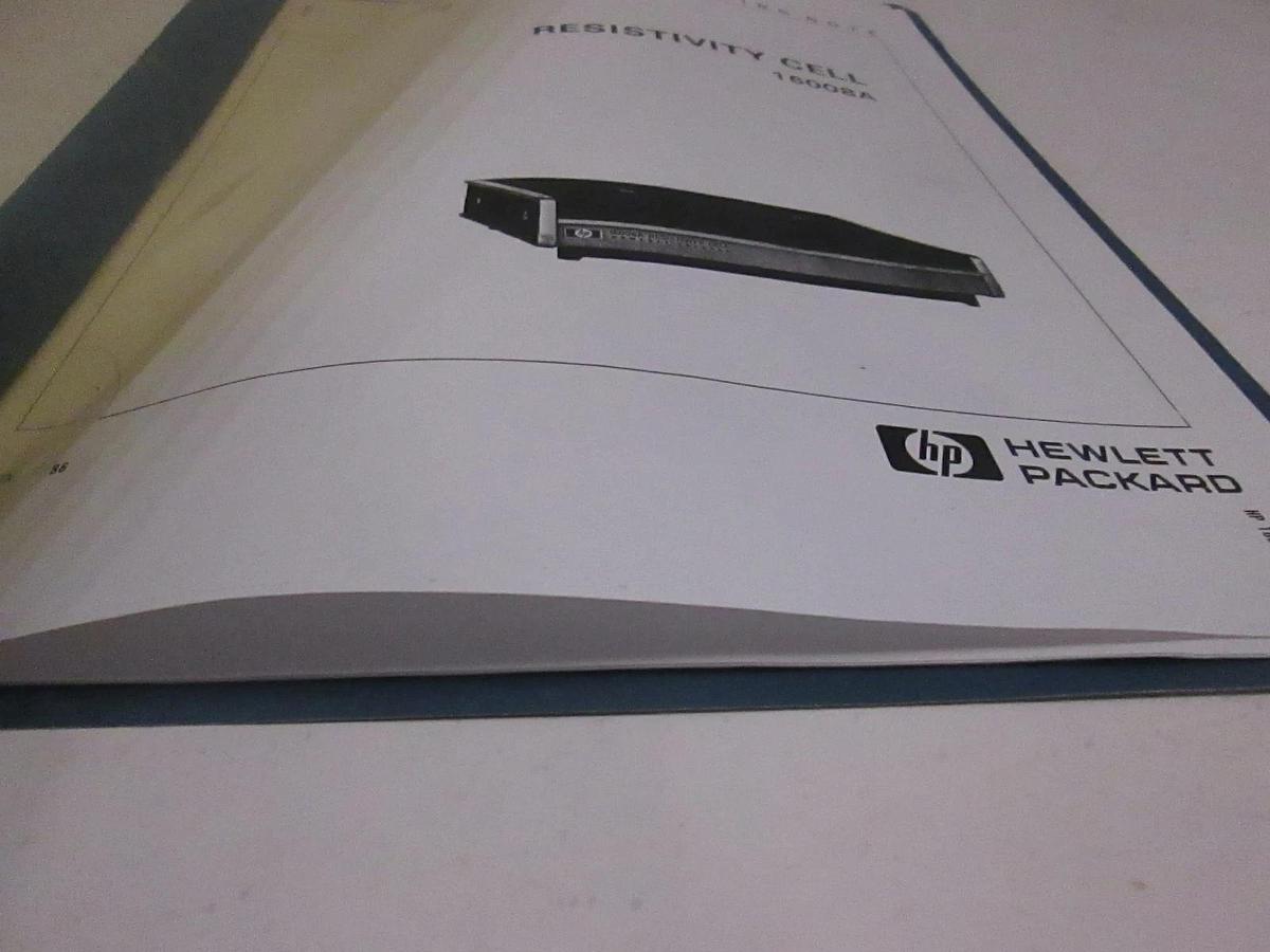 Used HP Resistivity Cell 16008A Operating Note, Used