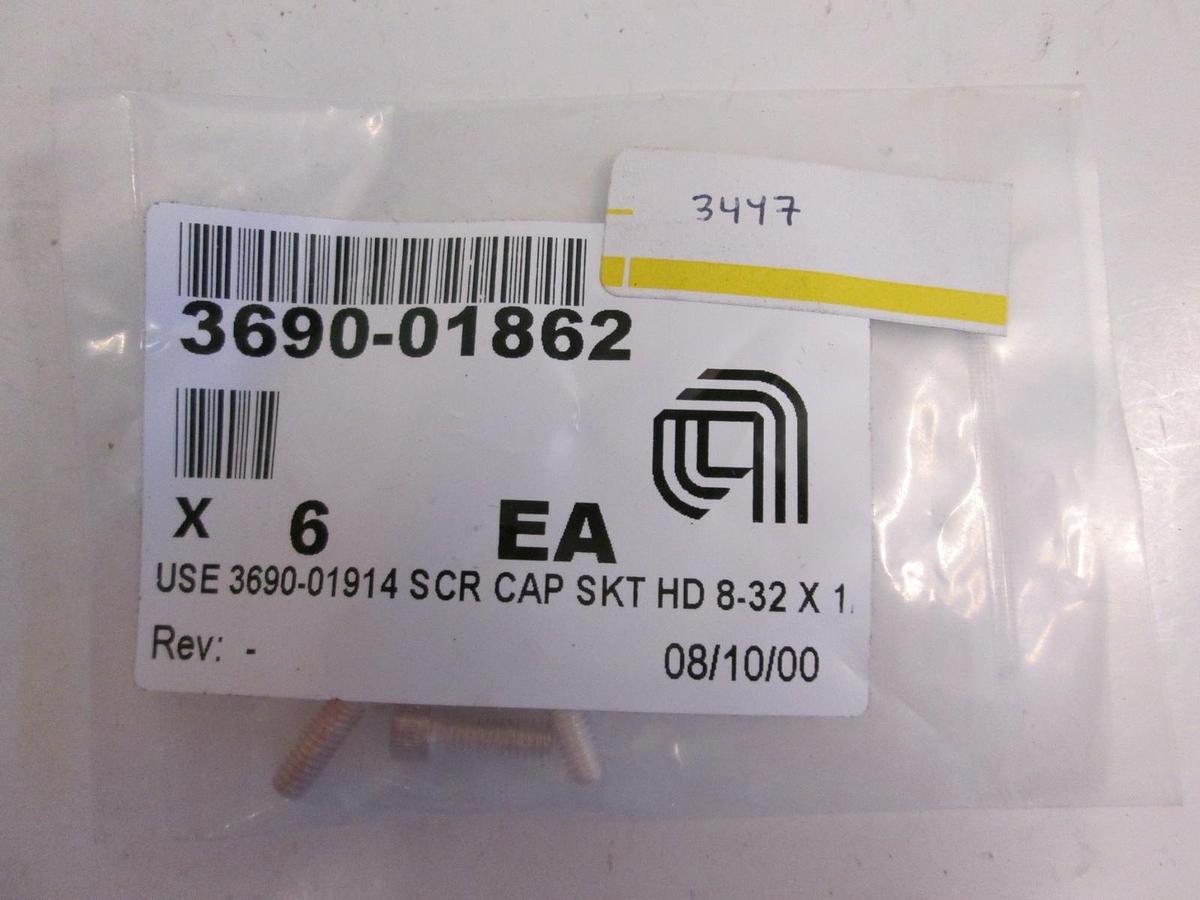 Used AMAT 3690-01862 SCR CAP SKT HD 8-32 x 1, Lot of 6