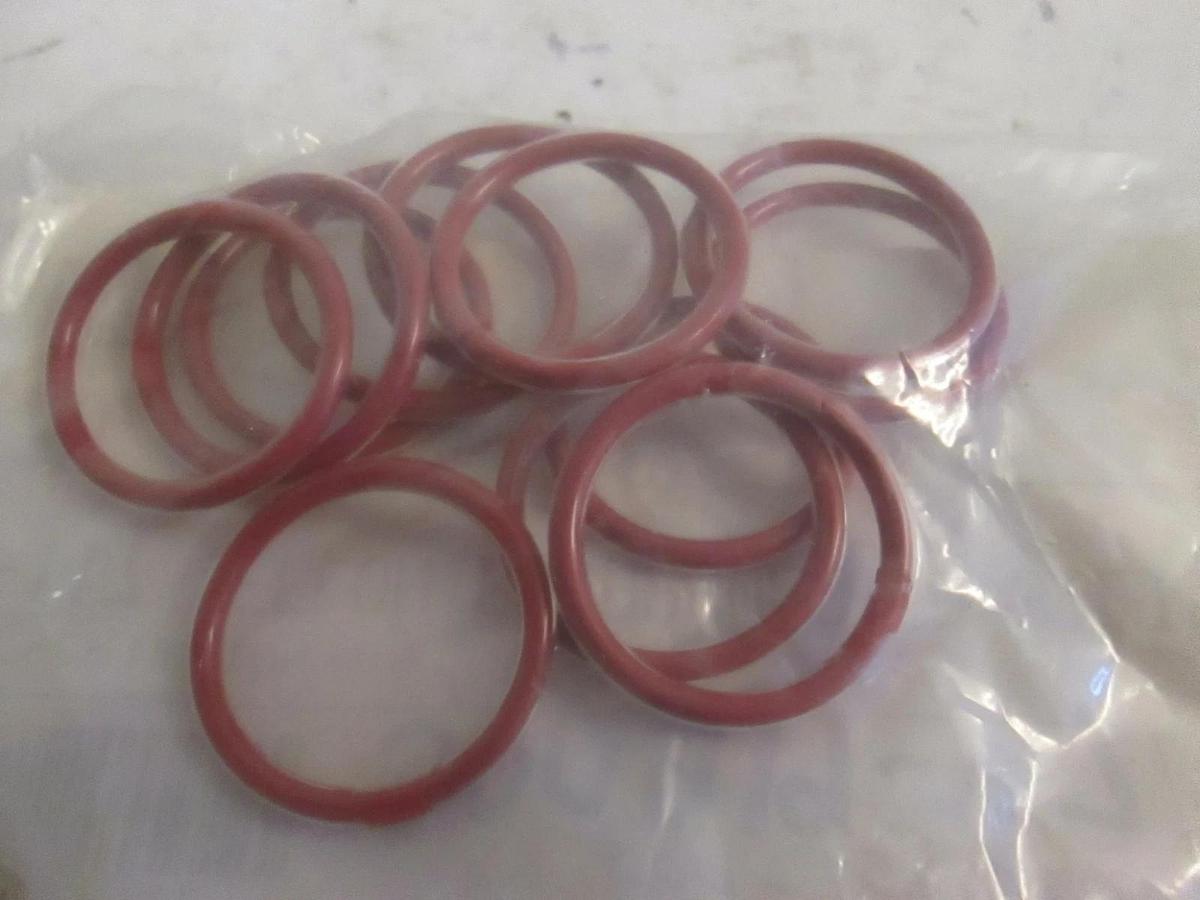 Used California Seal, 117TES, Red Teflon Encapsulated Silicone, O-Ring Lot of 12