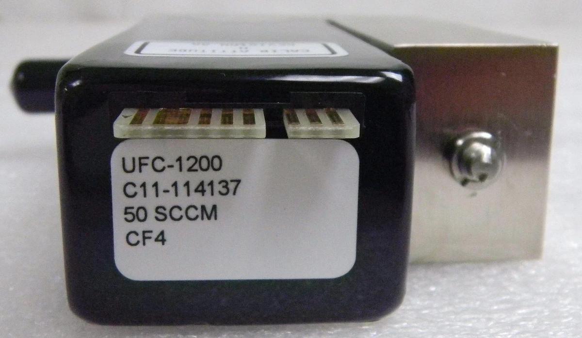 Used Unit UFC-1200, Mass Flow Controller, Gas- CF4, Range- 50 SCCM, 1/4" M I/O VCR