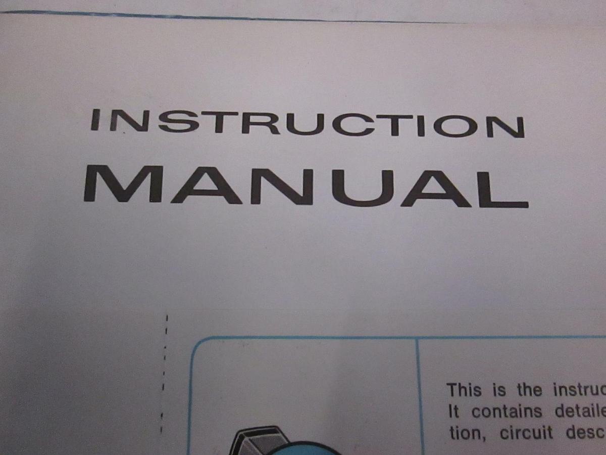 Used Tectronix Type 2A60 Plug-In Instruction Manual, Used