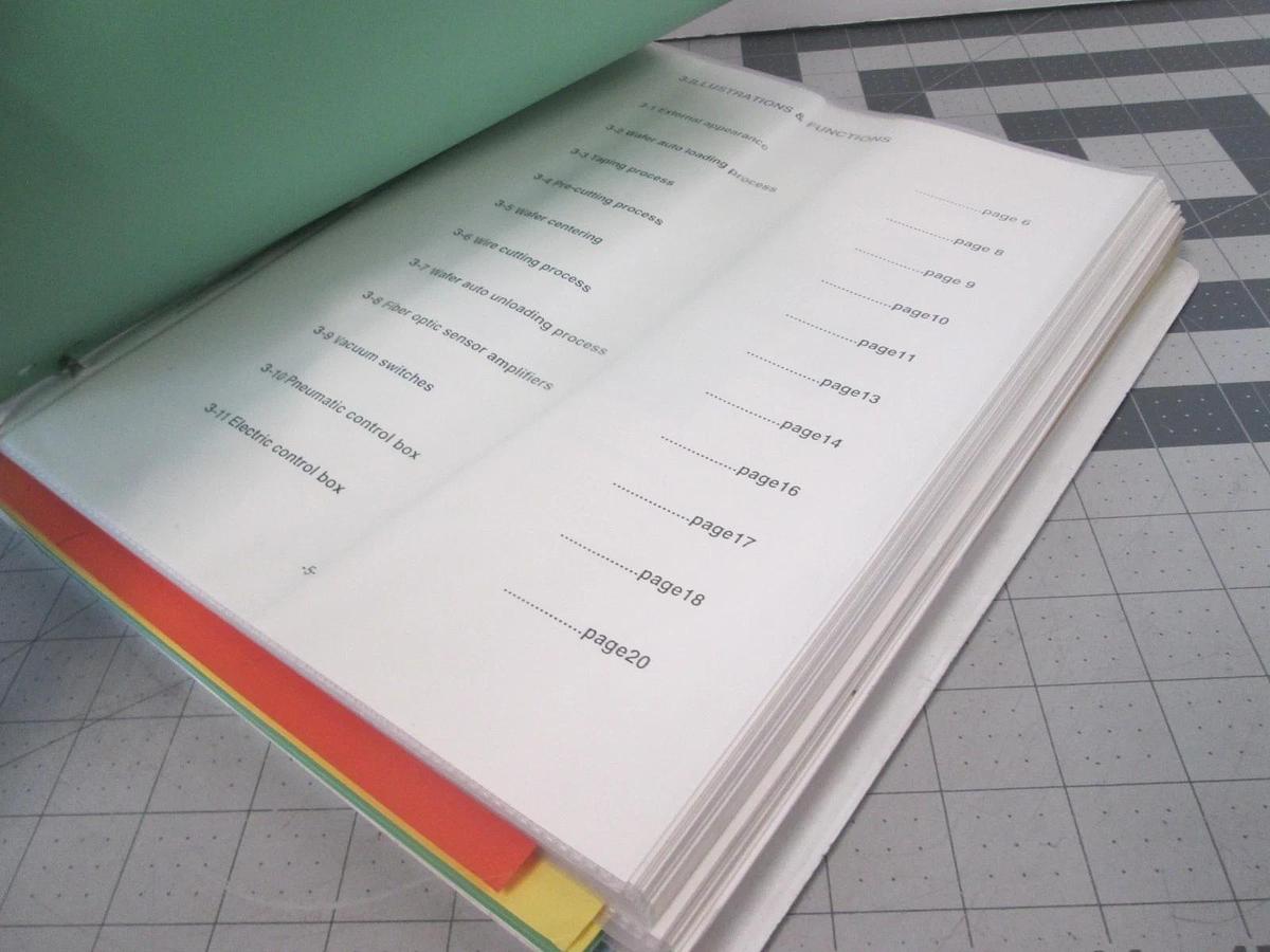 Used Advantek, Tape Laminator Operating Manual, ATL 6500, Used
