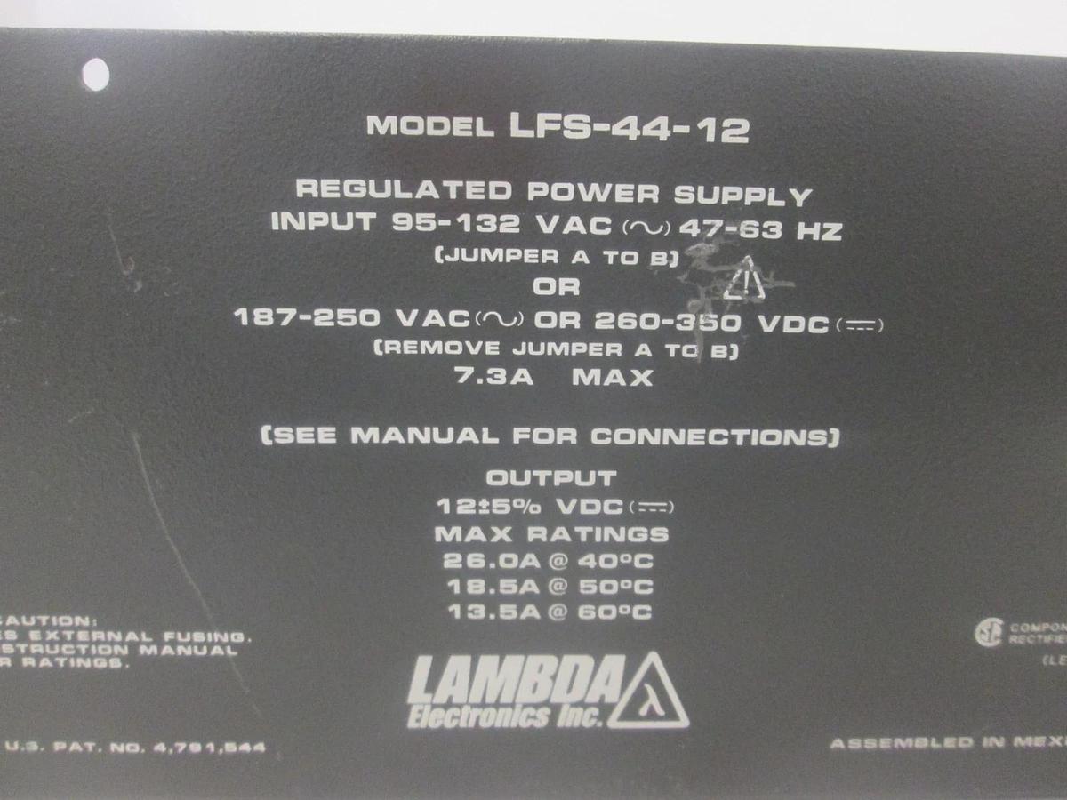 Used Lambda, Regulated Power Supply, LFS-44-12, Used