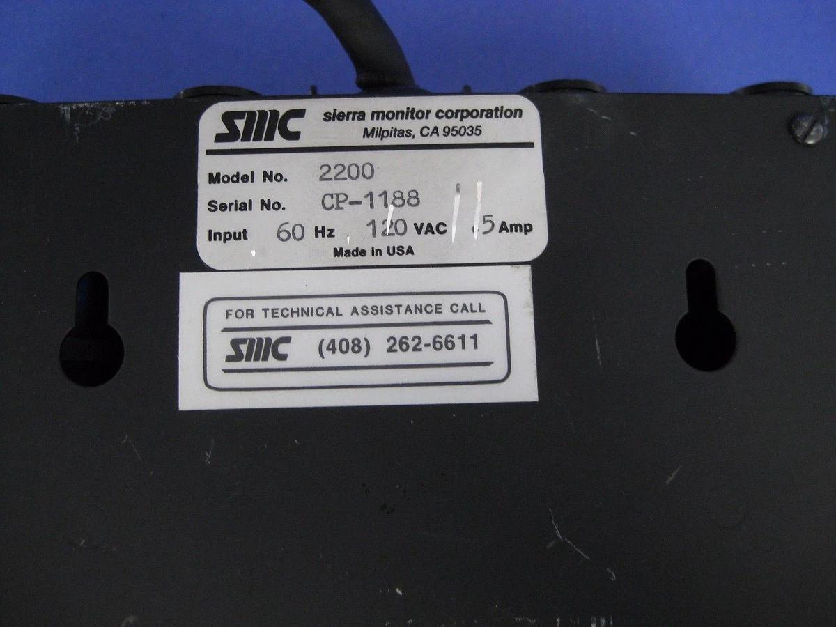 Used SMC Sierra Monitor Model 2200 Central Alarm Panel