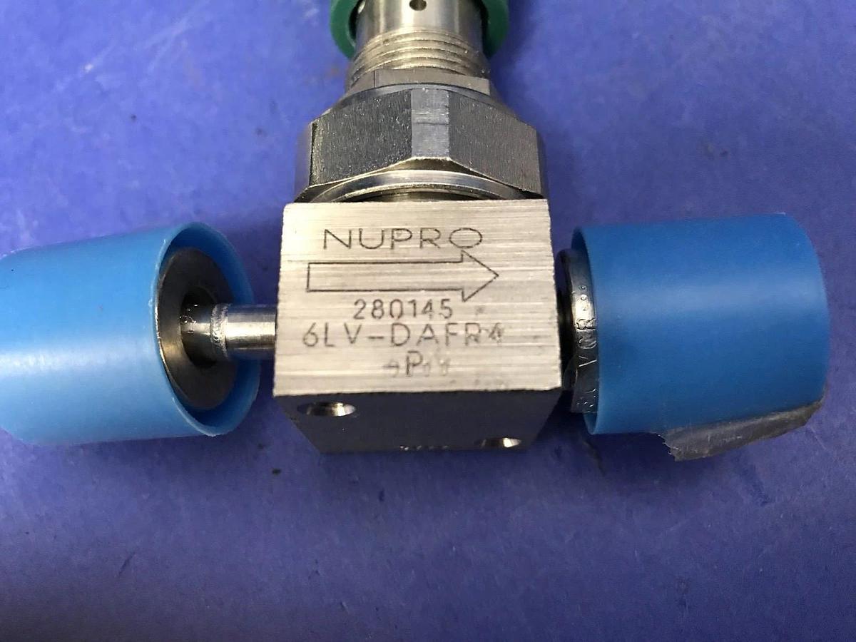 Used Nupro 6LV-DAFR4-P 1/4 Turn Valve, 1/4" FVCR/FVCR, Lot of 2 Used