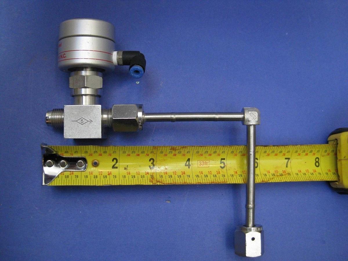 Used Fujikin Valve Assy with 1/4" MVCR x 1/4" FVCR, Used