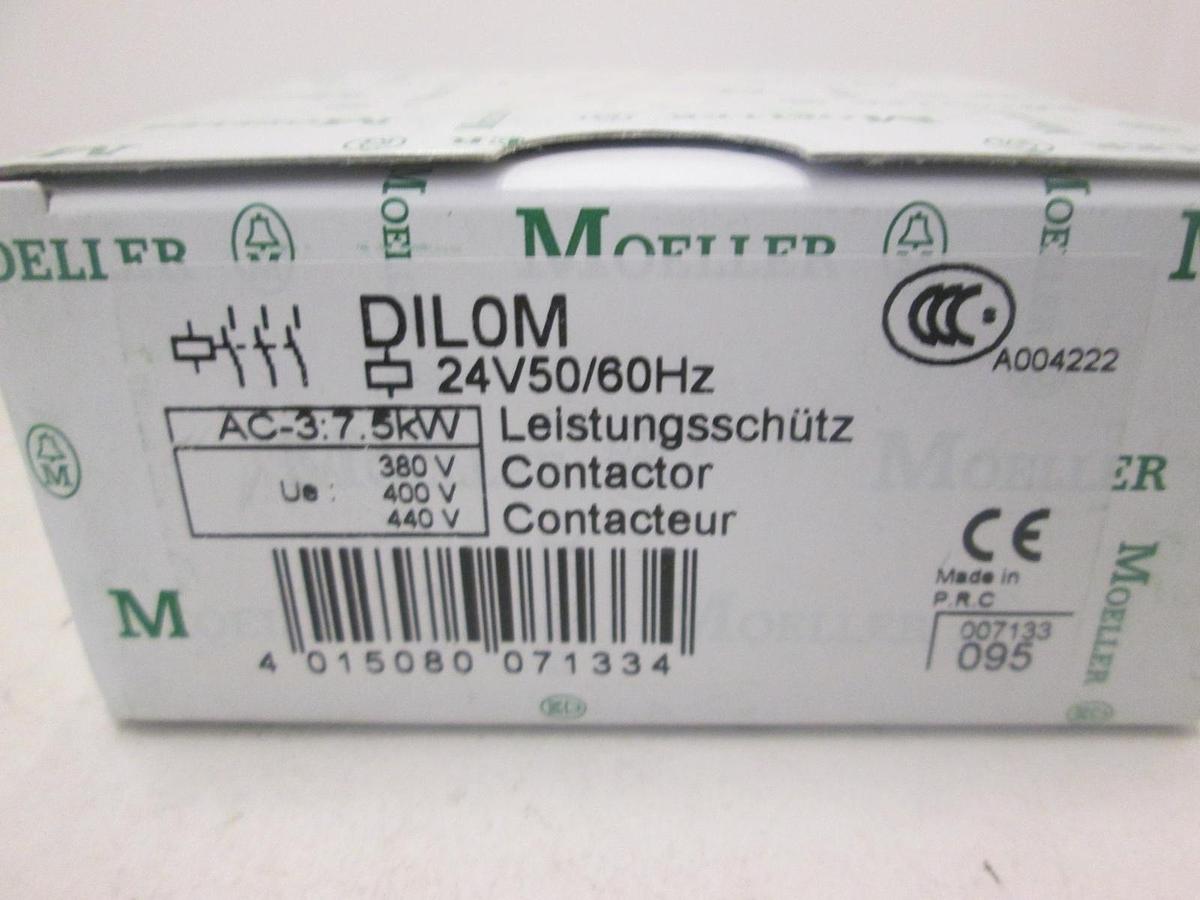 Klockner MOELLER, DILOM (24v 50/60 Hz), CONTACTOR, RELAY 24V 50/60 Hz, CE, New