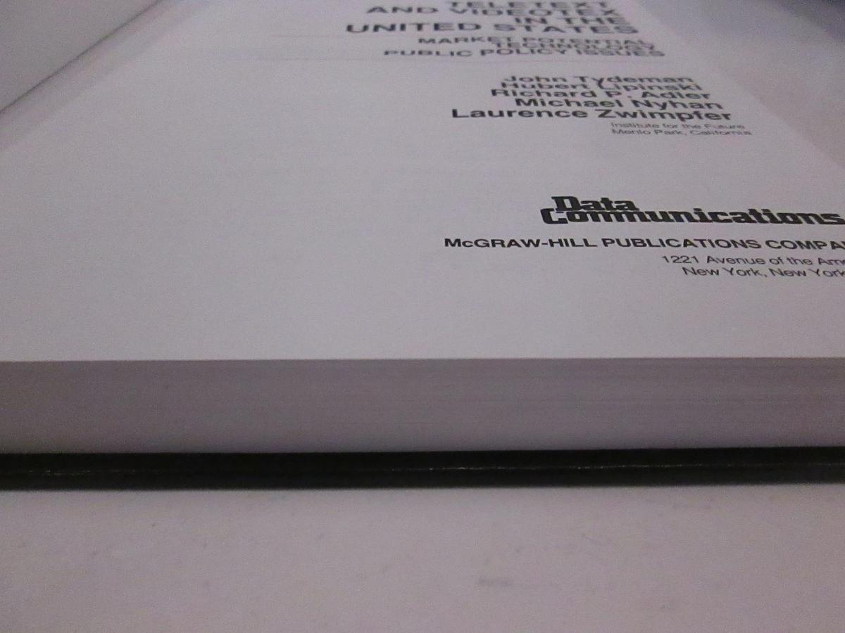 Used Data Communications Teletext and VideoTex in the United States, Used