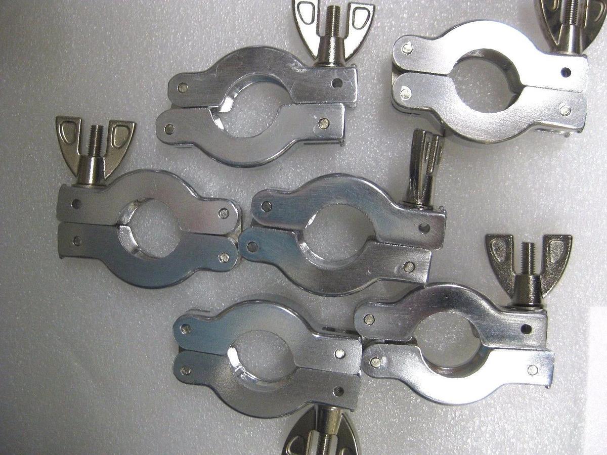 Hinge Clamp with Wingnut NW16 for Vacuum Fittings Lot of 10 New