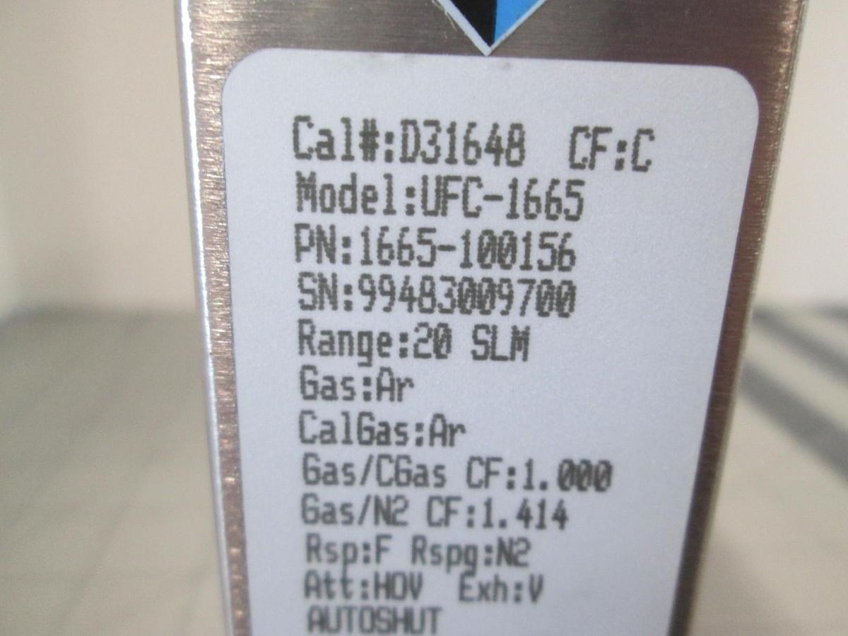 Used Unit, UFC-1665, Ar, 20 SLM, Mass Flow Controller, New