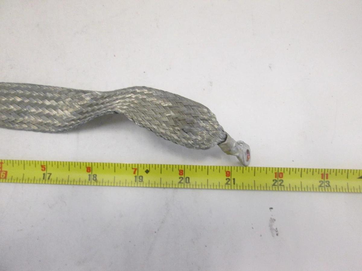 Used Terminated Ground Braid, 1/4" Lug, Used, Lot of 5