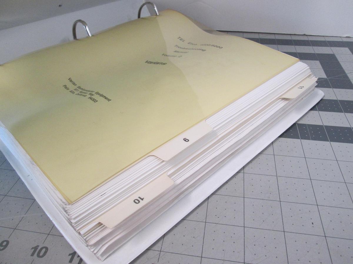 Used Varian, TEL Etch 4000/5000, Troubleshooting Manual, Volume 2, Used