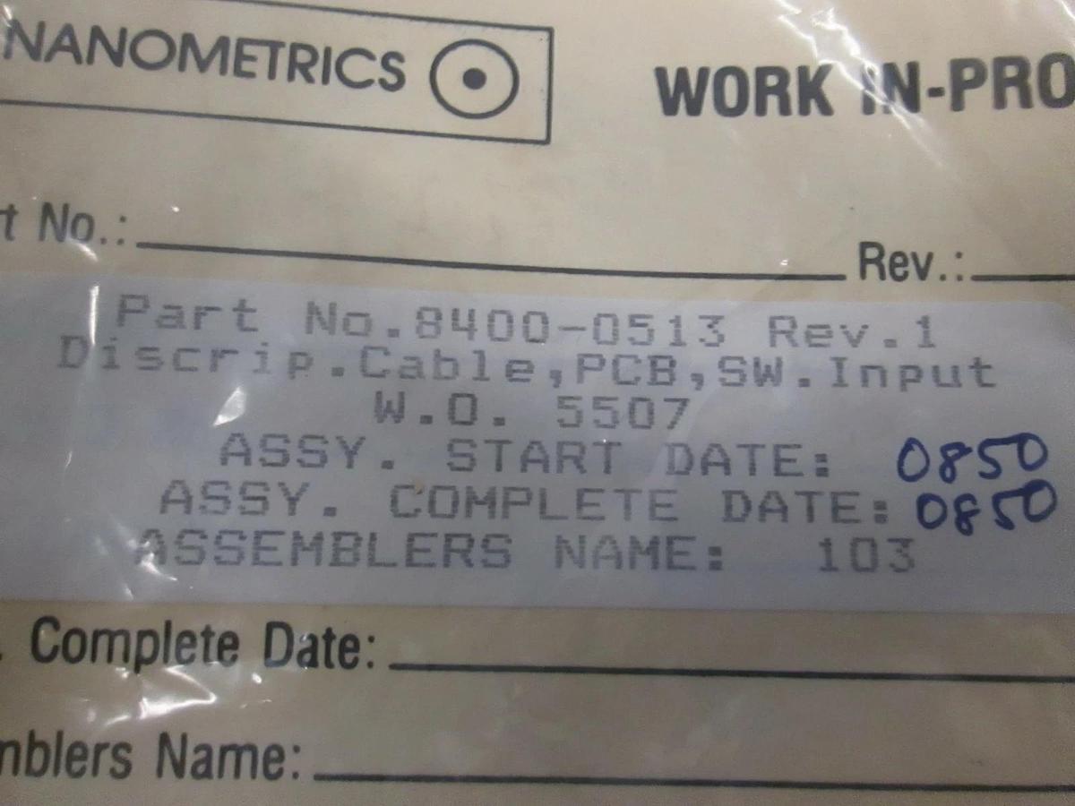 Used Nanometric Cable,PCB, SW. Input, 8400-0513, Used