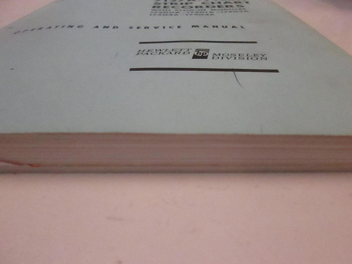 Used HP 7127A/7128A Strip Chart recorders Operation and Service Manual, Used