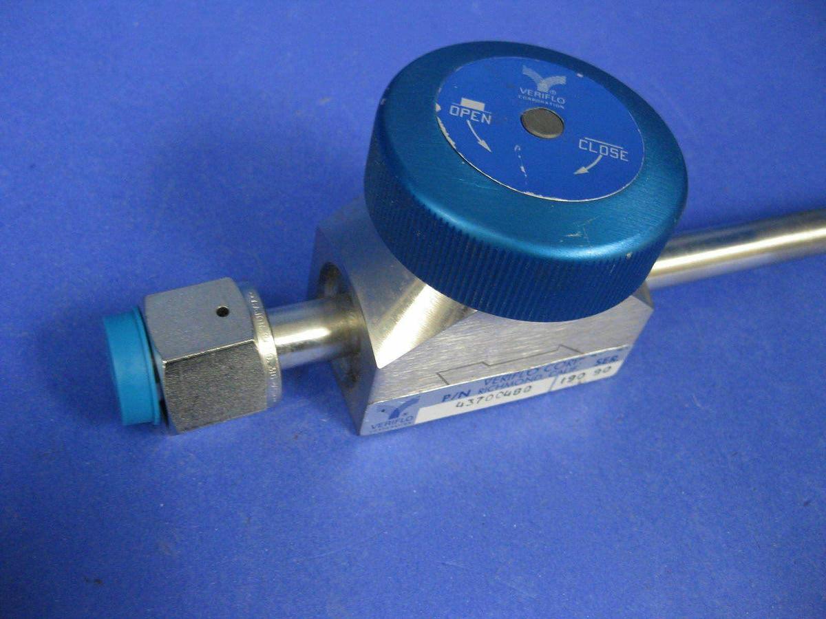 Used Veriflo 43700480 High Flow Valve Assy, 1/2" Compression x 1/2" FVCR, 250 psi, Us