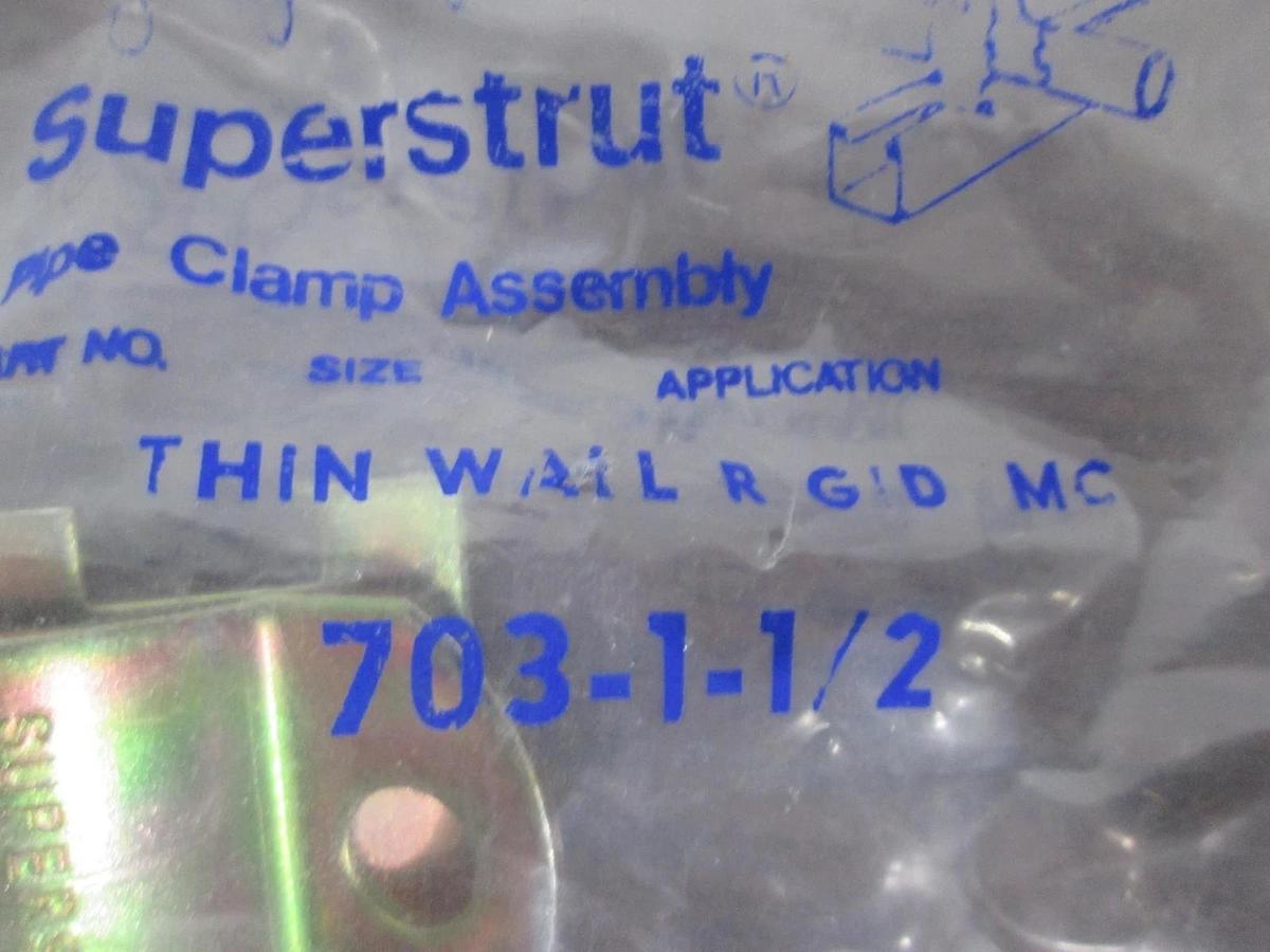 Superstrut, 703-1-1/2, Thin Wall Pipe Clamp Assy, New, Lot of 6