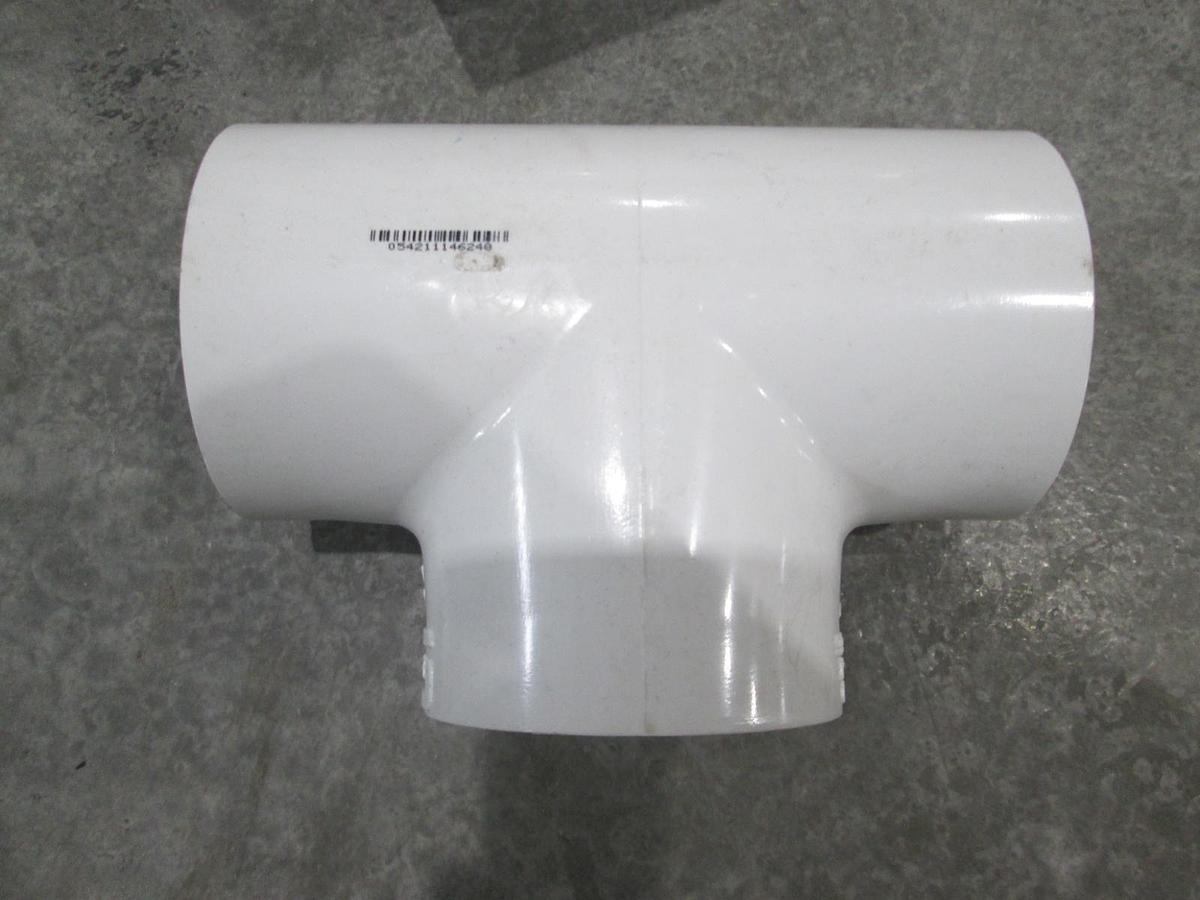 Spears, SCH 40 D2466, 401-020, 2", White Tee Fitting, New, Lot of 2