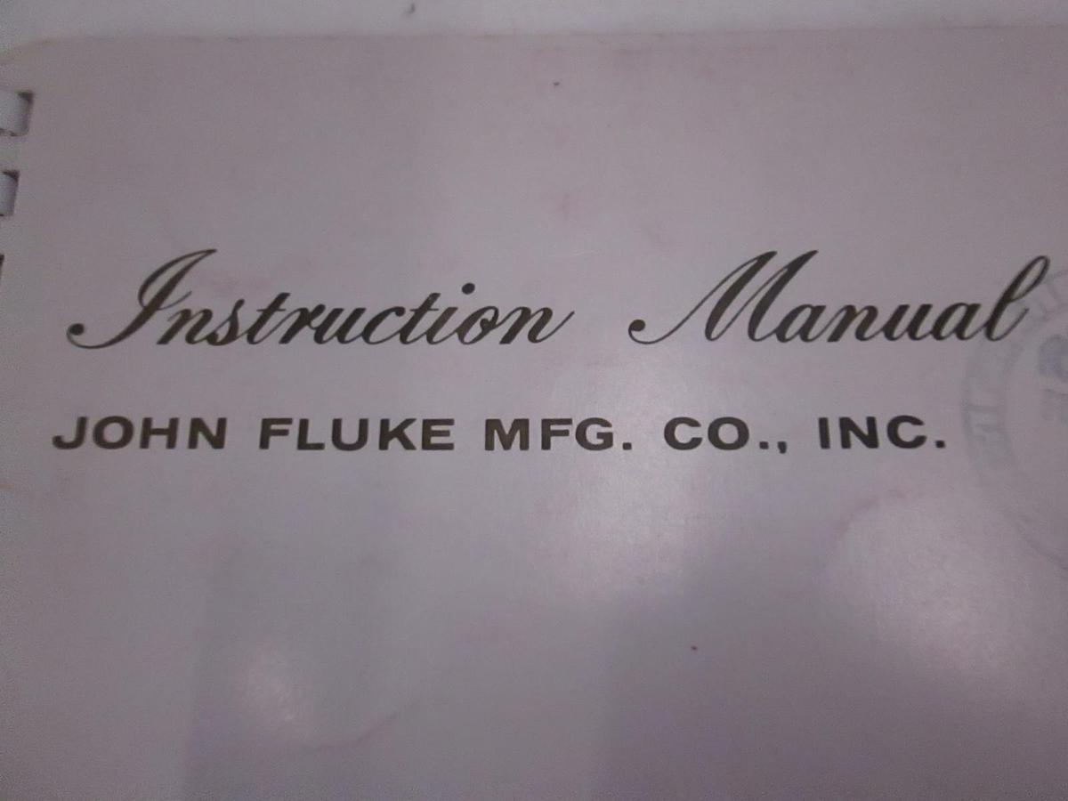 Used Fluke 910A Voltmeter Instruction Manual, Used