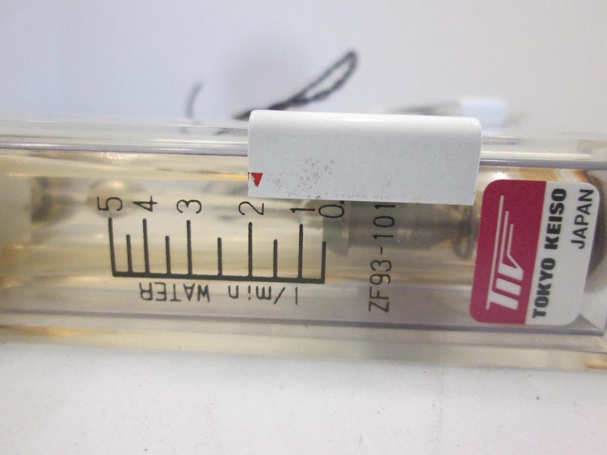 Used Tokyo Keiso, ZF93-1011, Purge Meter, 0-5 I/Min Water, Used, Lot of 2