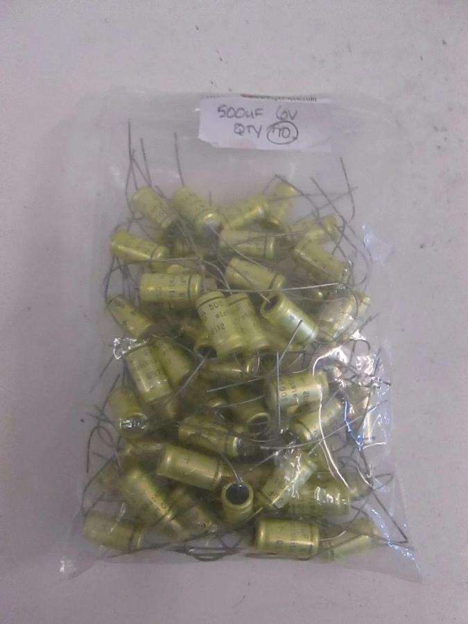 Used Capacitor 6V, 500 uF, Lot of 70