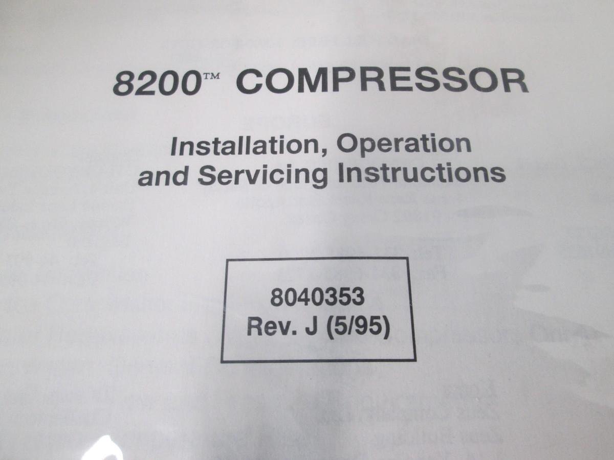 Used Cryogenics, 8200 Compressor, Install, Operation and Service Instructions, Used