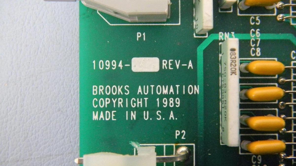 Used Brooks Automation, 10994 Rev A, PCB Assembly, Working When Removed