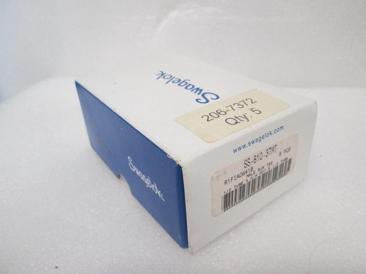 Swagelok, SS-810-3TMT, Male Run Tee, New, Lot of 5