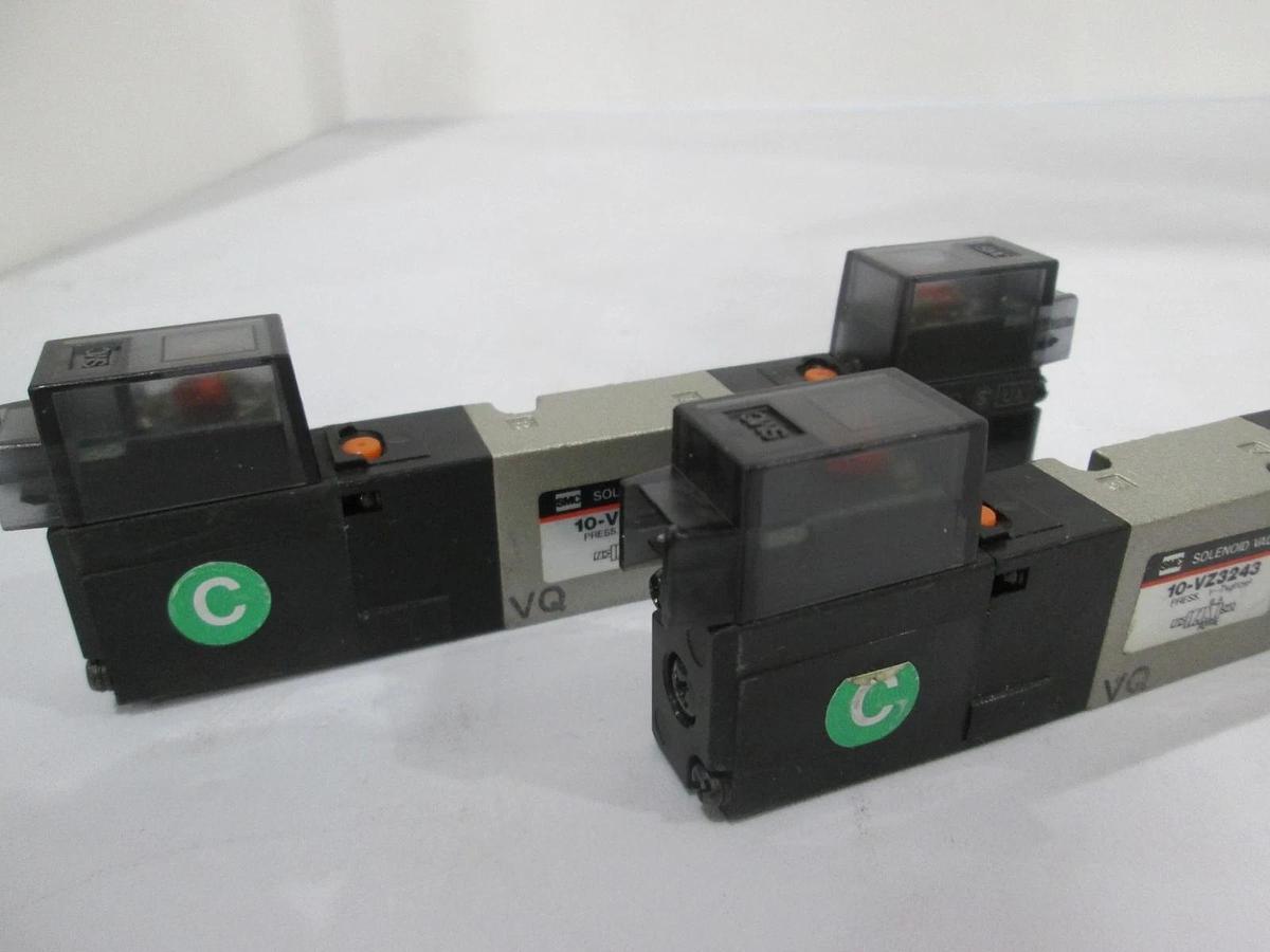 Used SMC, 10-VZ3243, Solenoid Valve, Used, Lot of 2