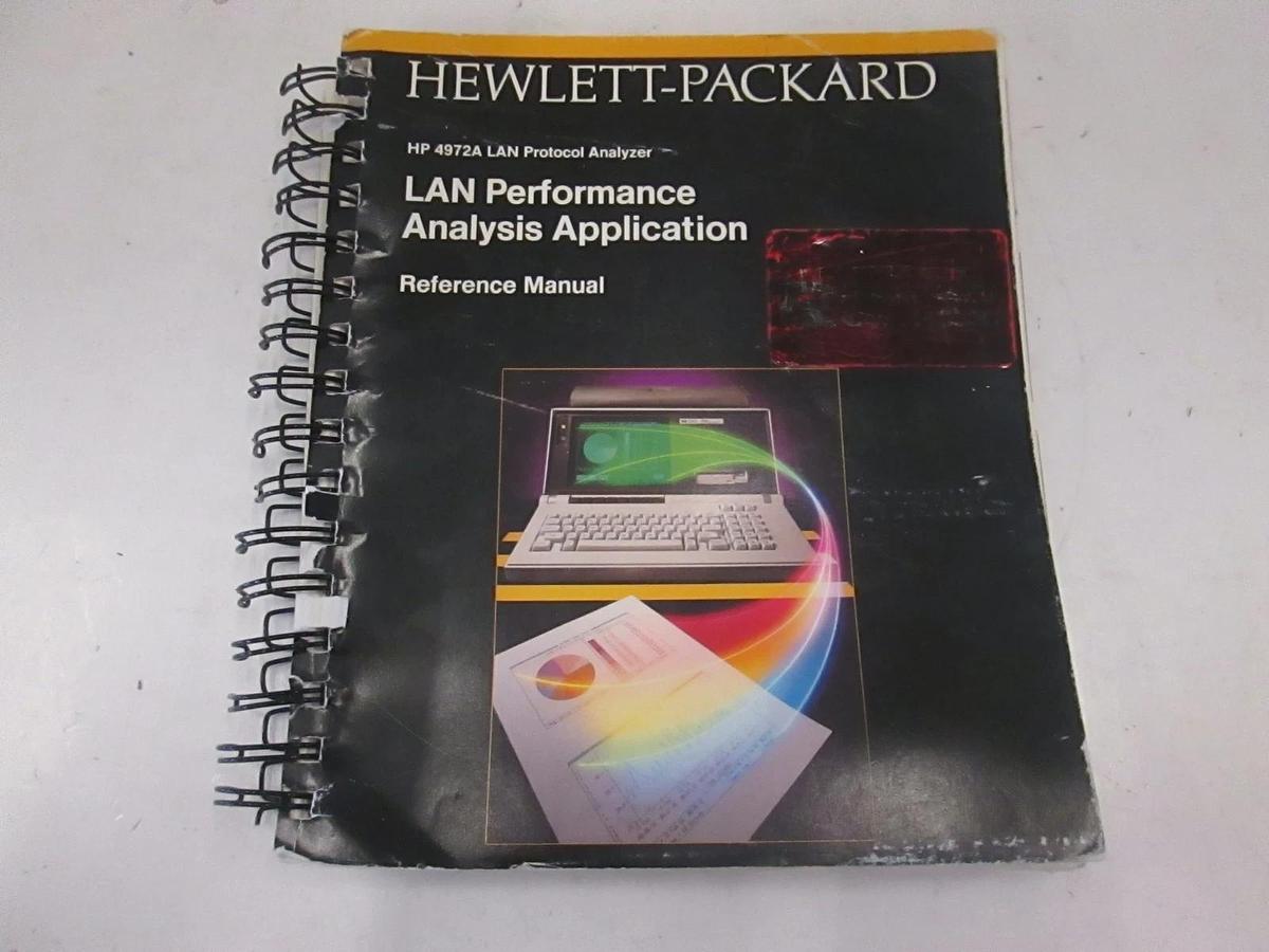 Used HP 4972A LAN Protocol Analyzer Reference Manual, Used
