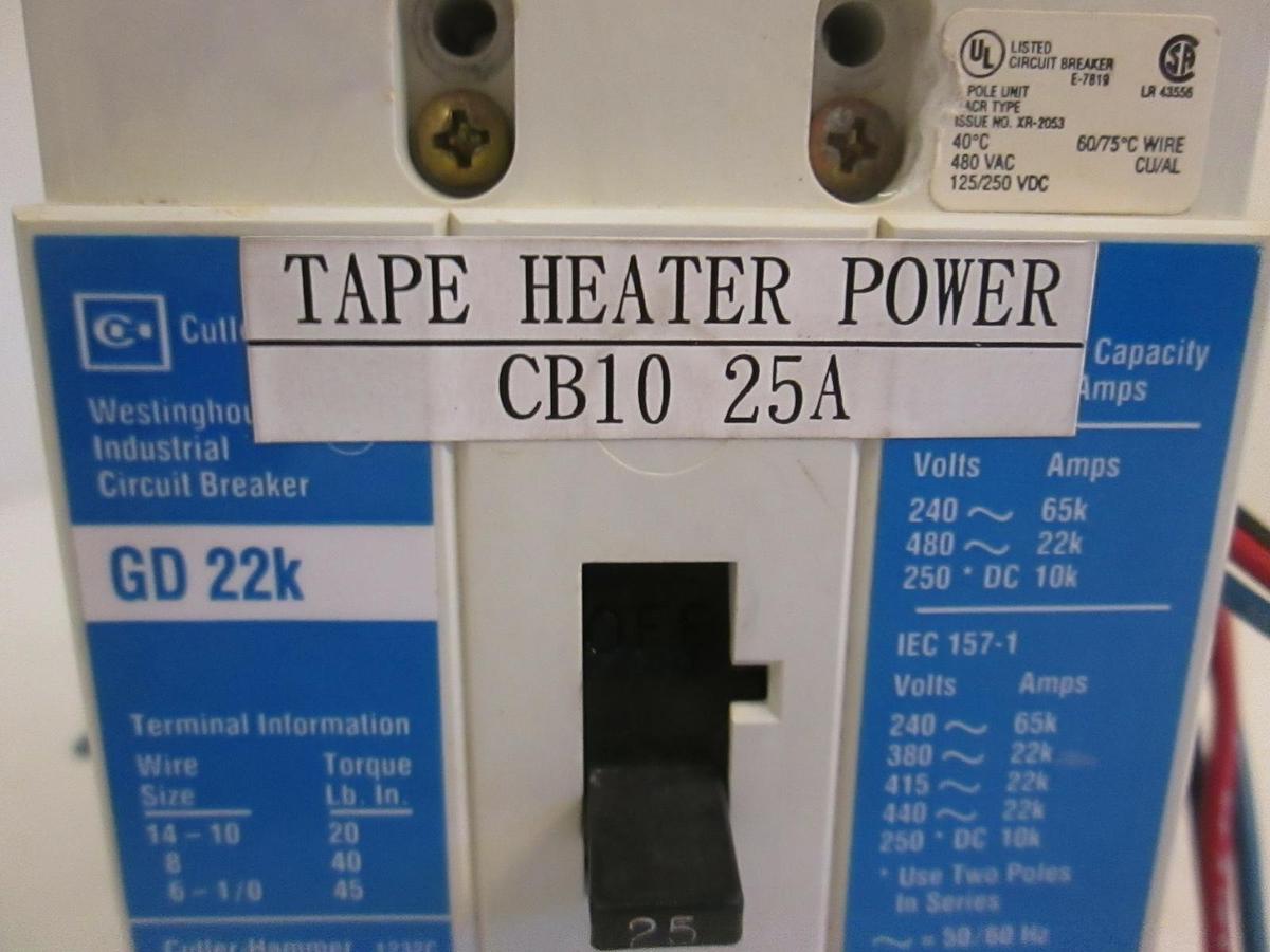 Used Cutler Hammer GD 22K Circuit Breaker 25A