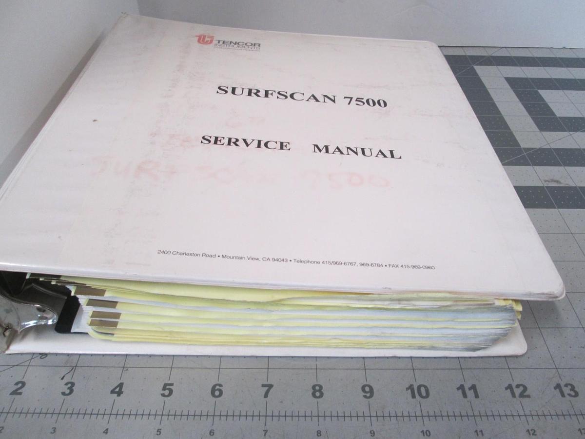 Used Tencor, Surfscan 7500, Patterened Service Manual, Used