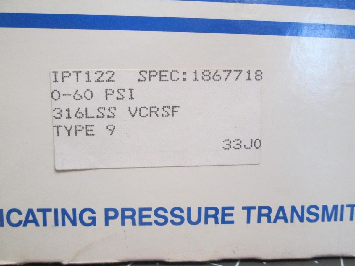 Span IPT122 Indicating Pressure Transmitter, 0-60 psi, 1/4" Female VCR