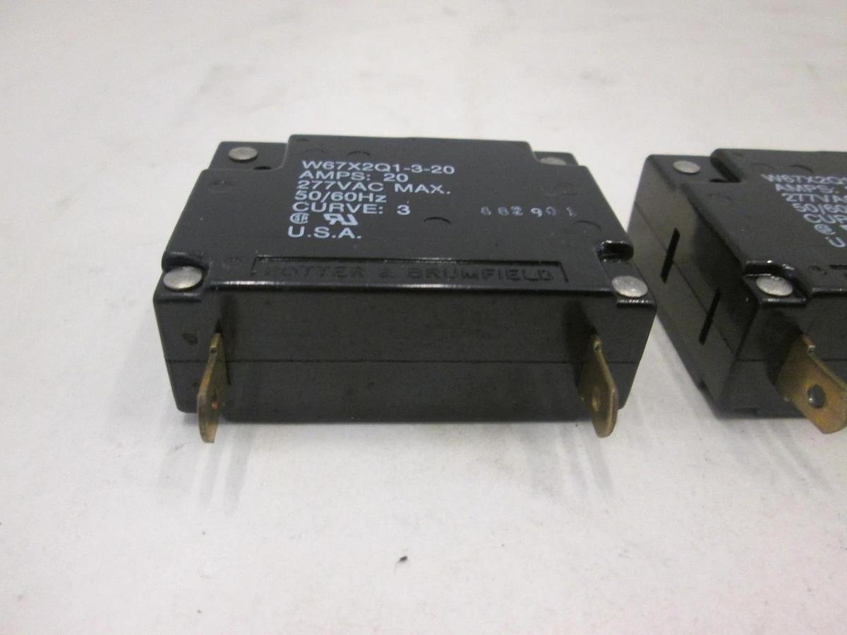 Used Potter & Brumfield, W67X2Q1-3-20, Circuit Breaker Switch, Used, Lot of 2