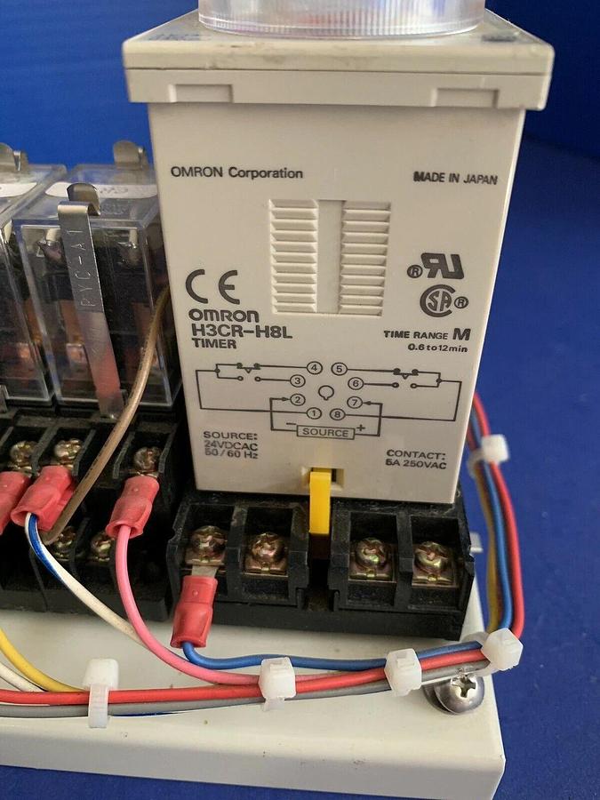 Used Nemic-Lambda EWS15-24 Power Supply Assy w/ Omron H3CR-H8L Timer, Used TEL