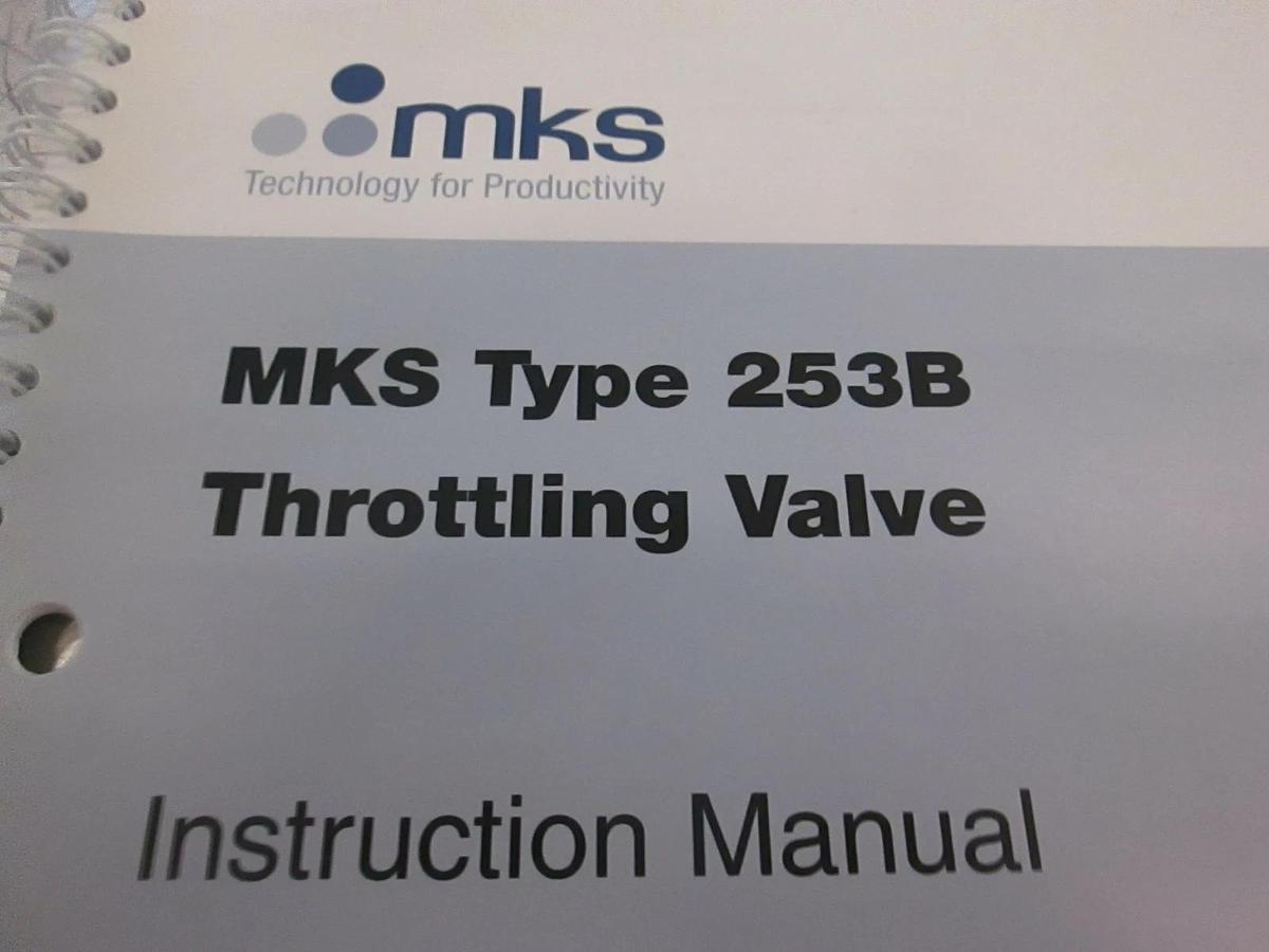Used MKS Type 253B Throttling Valve Manual, 118843-P1, New