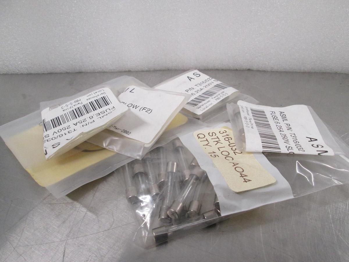Used Fuse, 6.25A, 250V, Slow Blow (F2), 316-032, New, Lot of 20