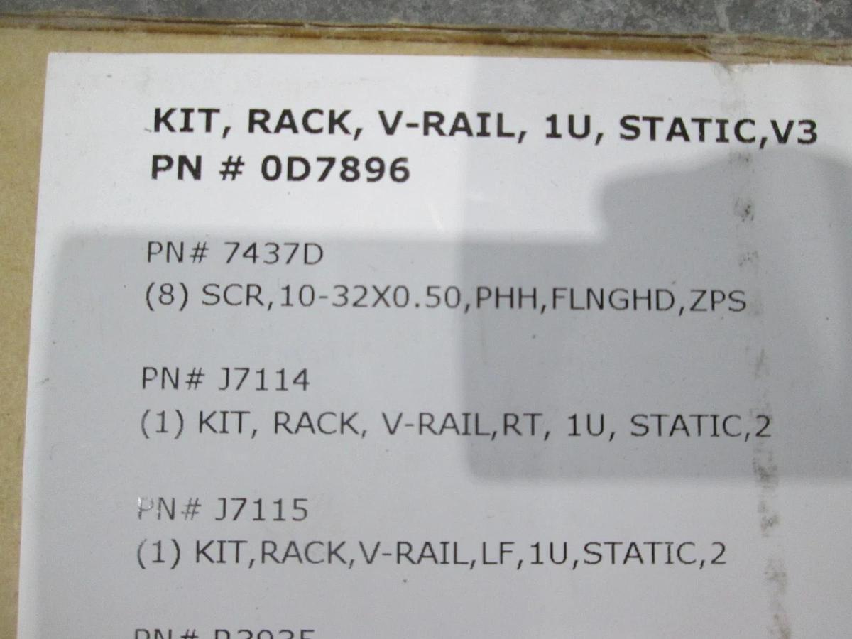 V-Rail, 0D7896, Kit, Rack, V-Rail, 1U, Static, V3, New