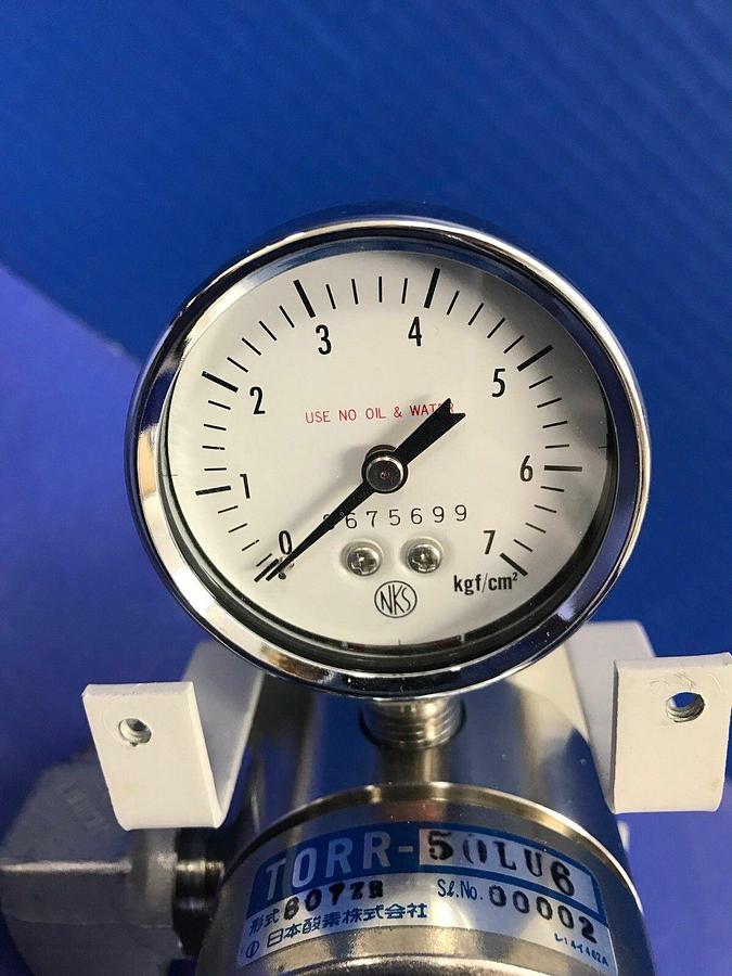Used Tanaka Engineering TORR- 50LU6 Regulator w/ Gauge, TEL Tokyo Electron, Used