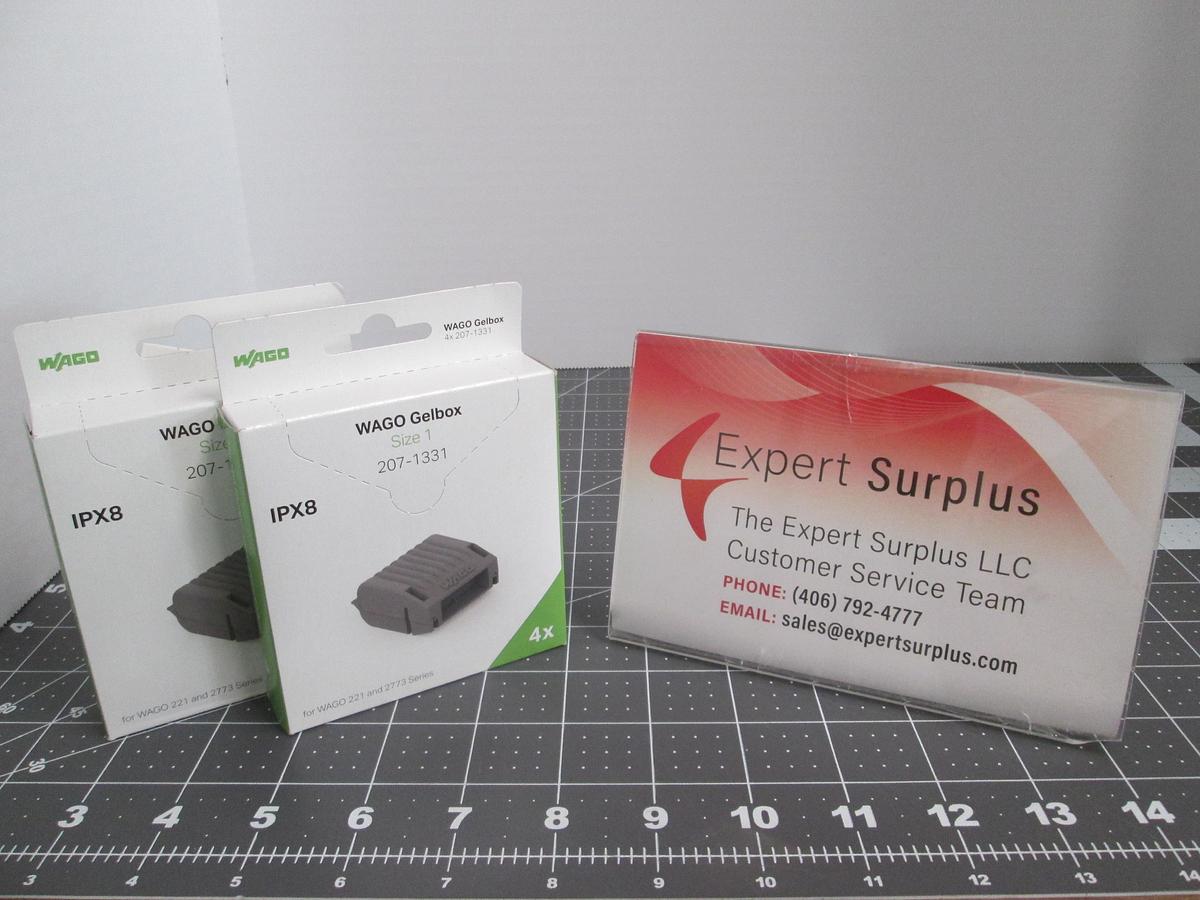 Used WAGO,207-1331, Gelbox Size 1 IPX8 221-2273 Series Lot of 2 Boxes New