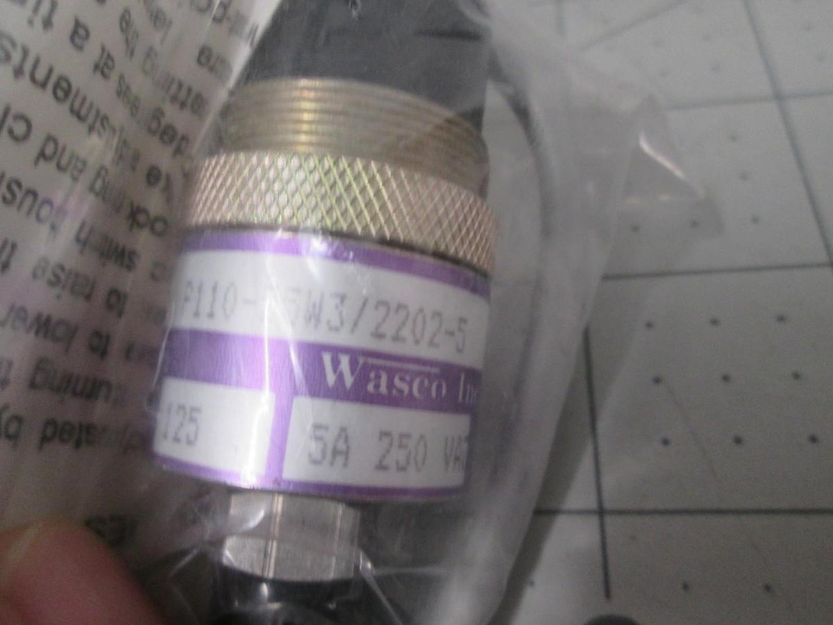Wasco, P110-55W3/2202-5, 125 PSIG, 250 VAC, Pressure Switch, New