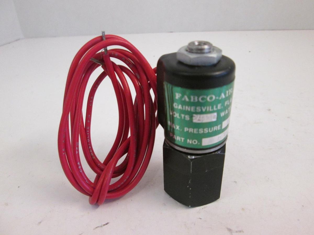 Used Fabco-Air Solenoid Valve 83G2-NO, 24DC, 7W, Max Pressure 100