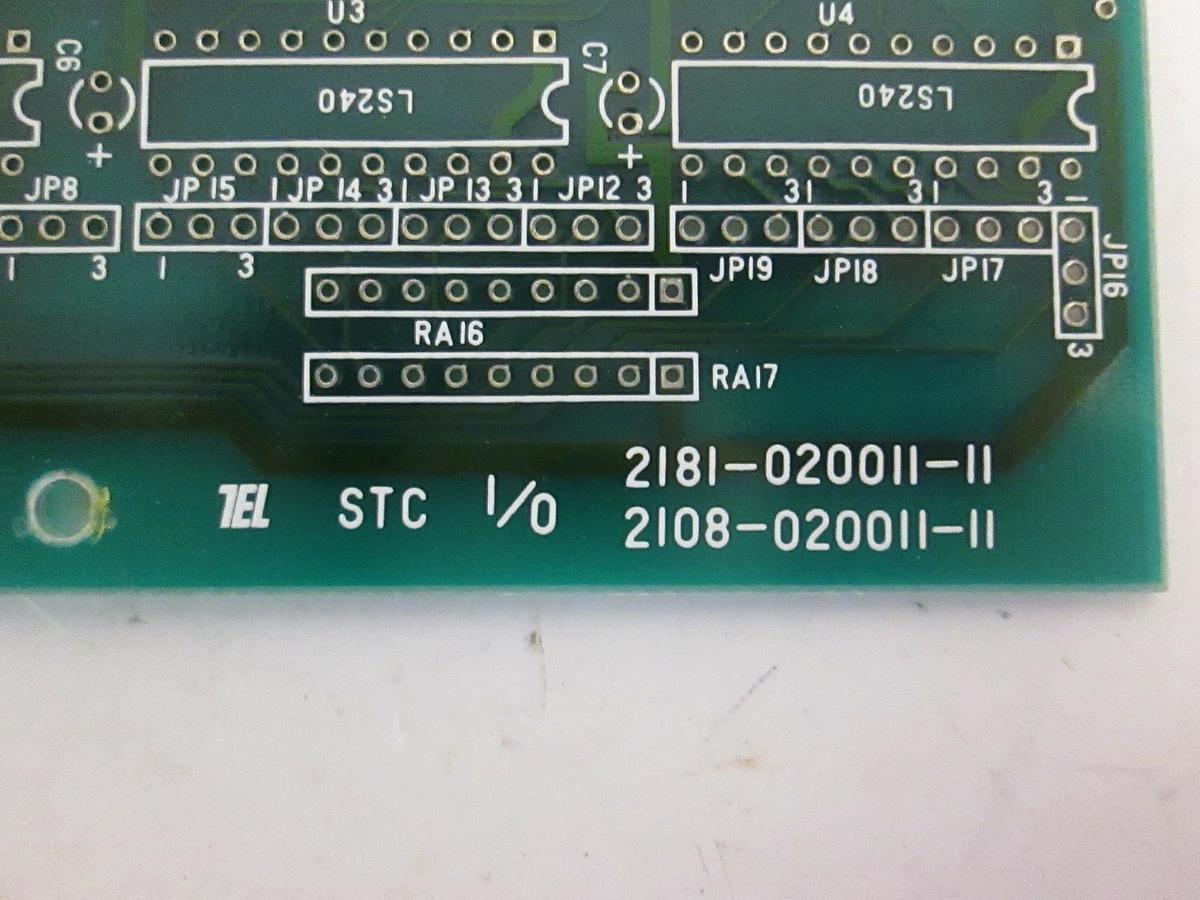 Used TEL Tokyo Electron 2181-020011-11 / 2108-020011-11 STC I/O, PCB Assembly, Used